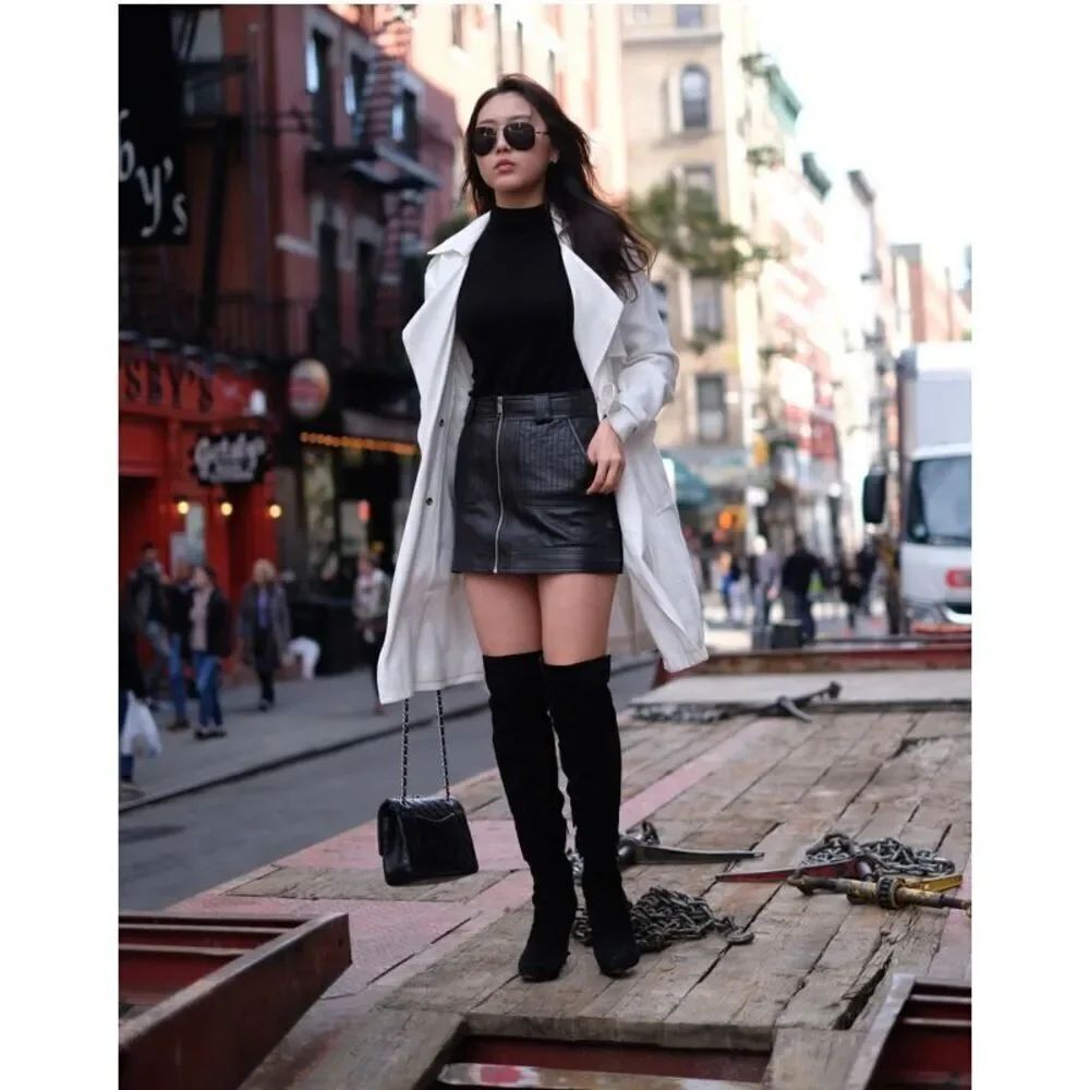 Topshop Leather Mini Skirt size 8